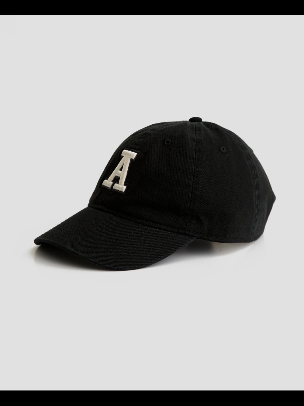 New Ag Adriano Goldschmied Black Baseball Cap with White 'A' Patch